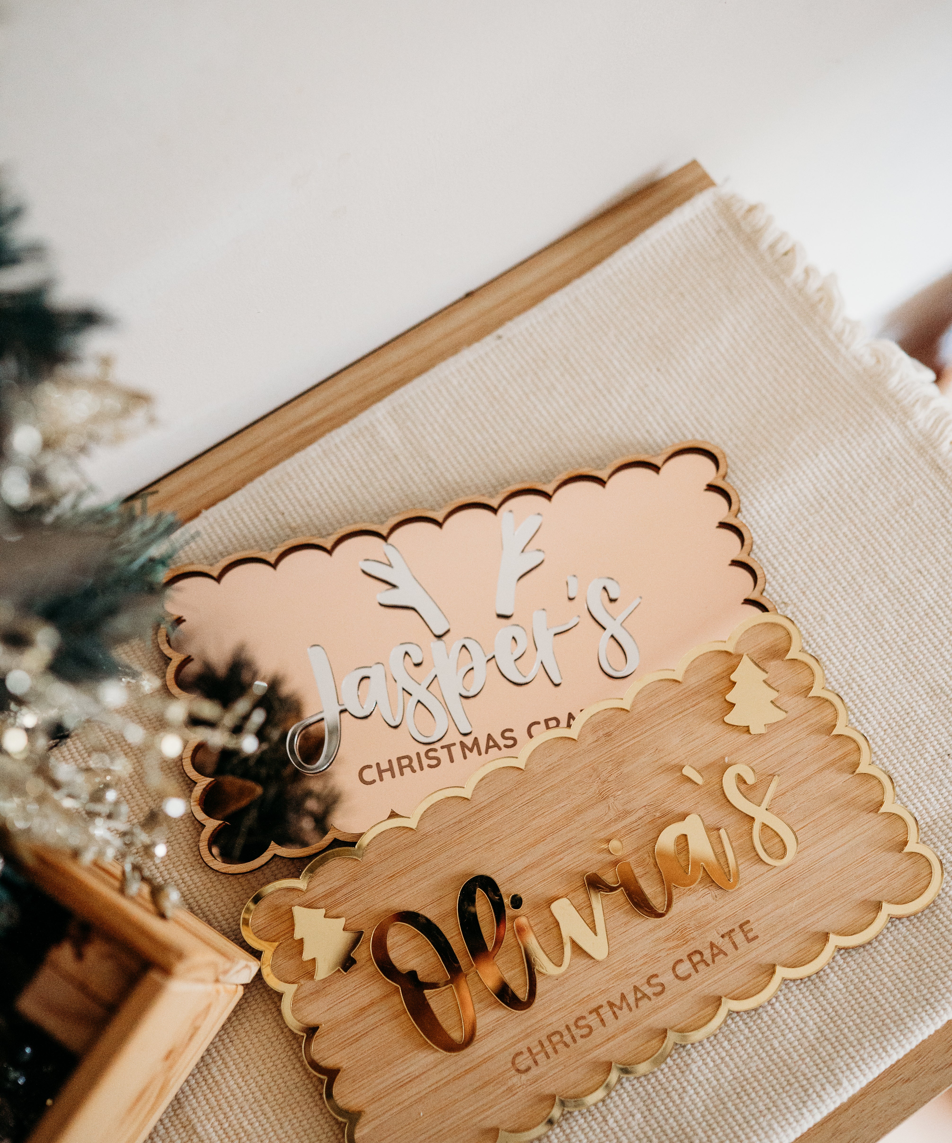 Christmas Crate Plaque - Reindeer