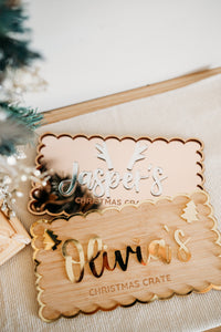 Christmas Crate Plaque - Reindeer
