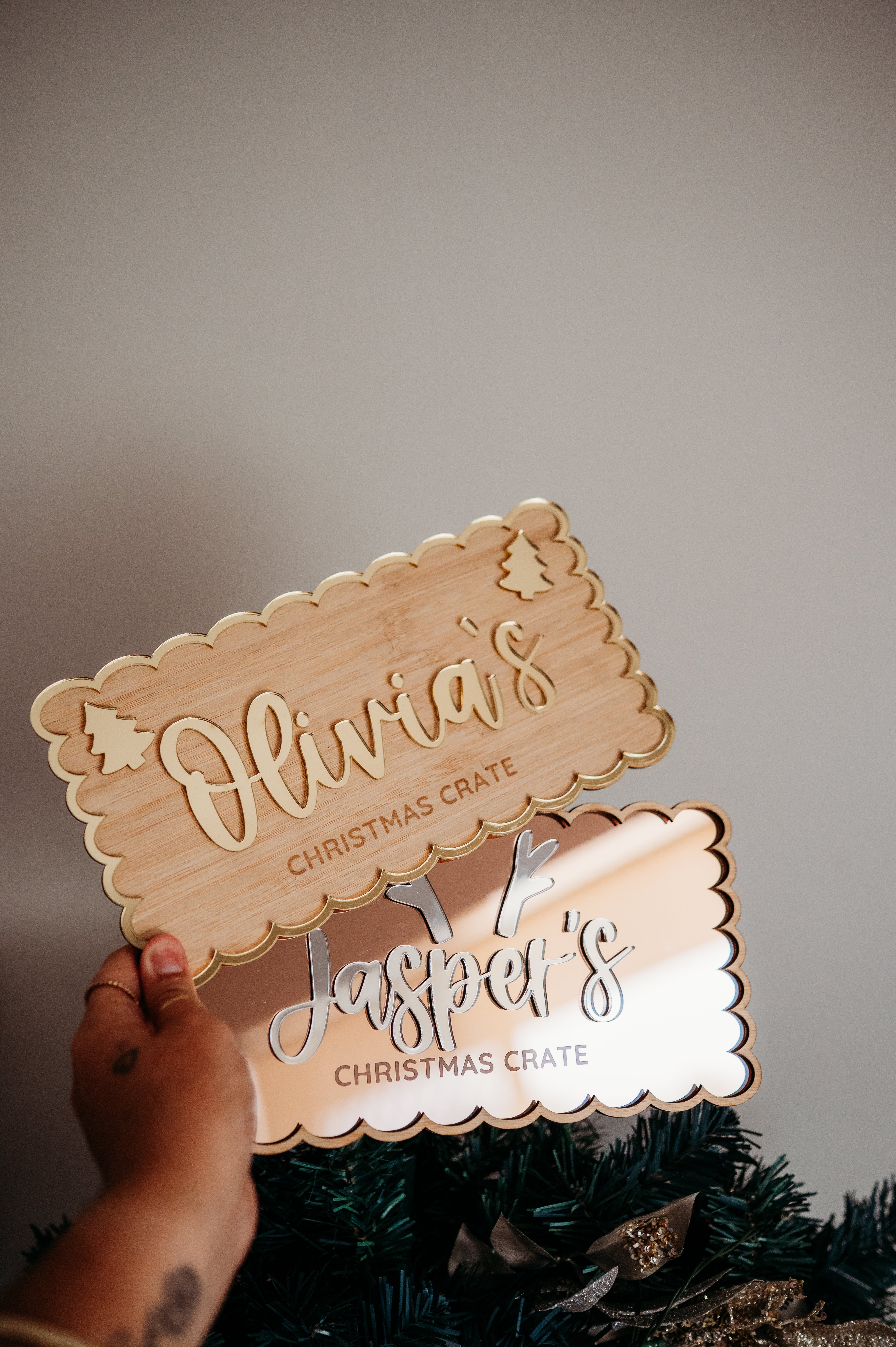 Christmas Crate Plaque - Christmas Trees