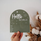 Announcement Plaque - Stars and Moons