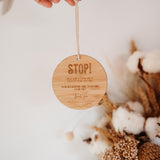 Please don't touch my baby signs