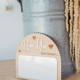 I love you because - Magnetic Plaque