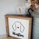 Dog Line Art Keepsake Frame