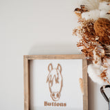 Horse Line Art Keepsake Frame