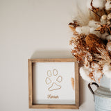 Paw Print Line Art Keepsake Frame