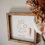 Paw Print Line Art Keepsake Frame