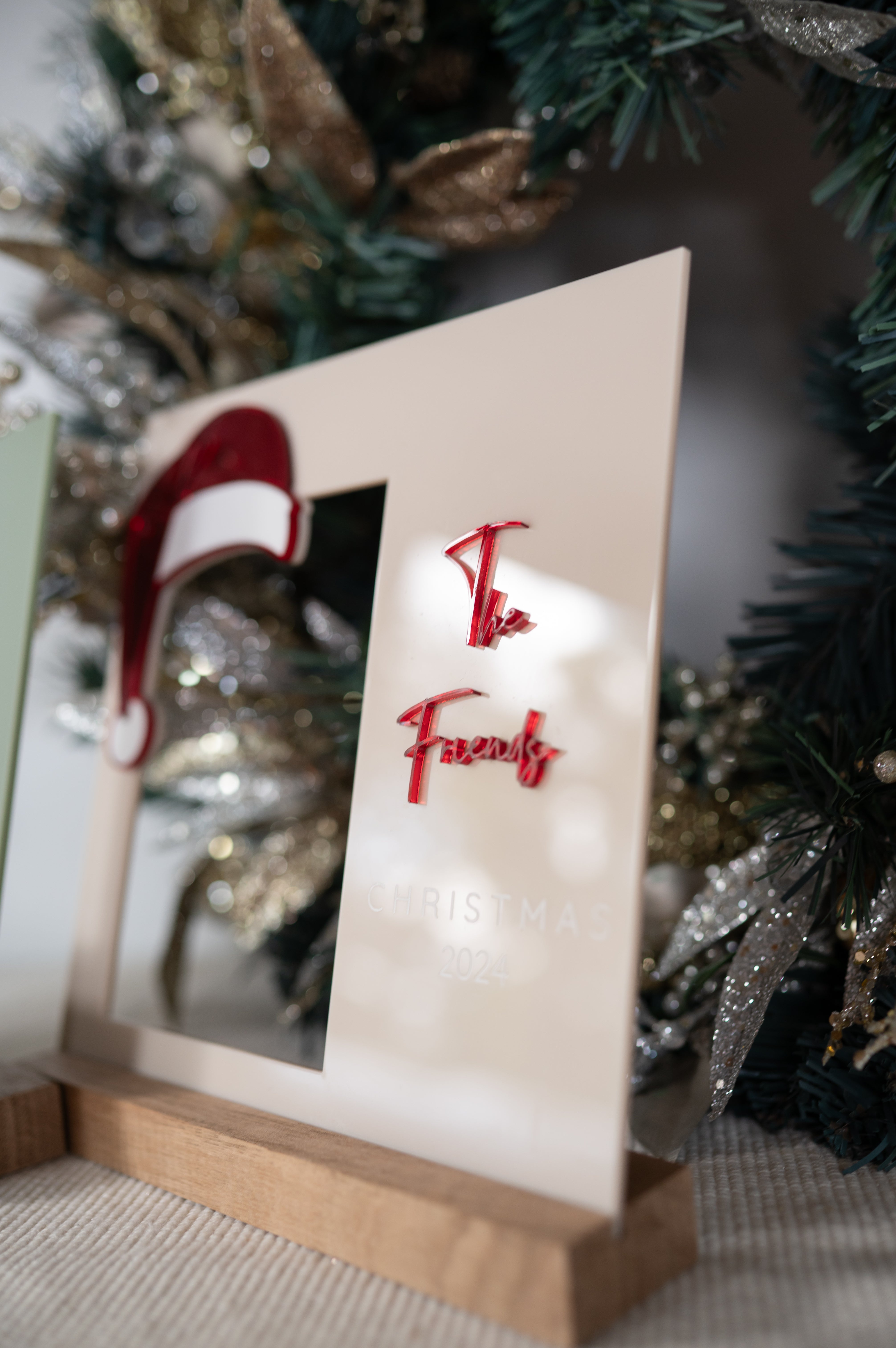 Christmas Photo Frame - Wooden Base