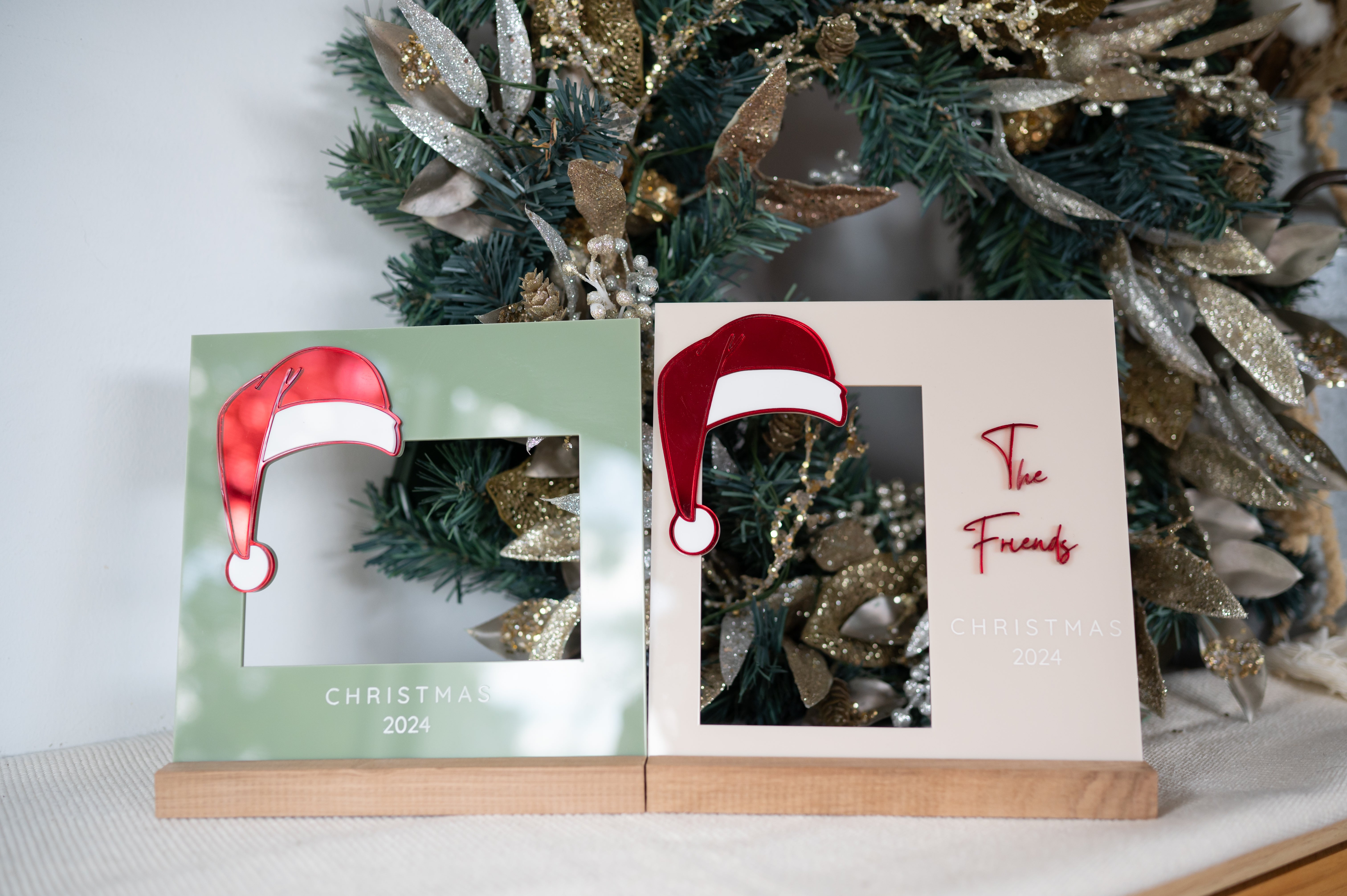 Christmas Photo Frame - Wooden Base