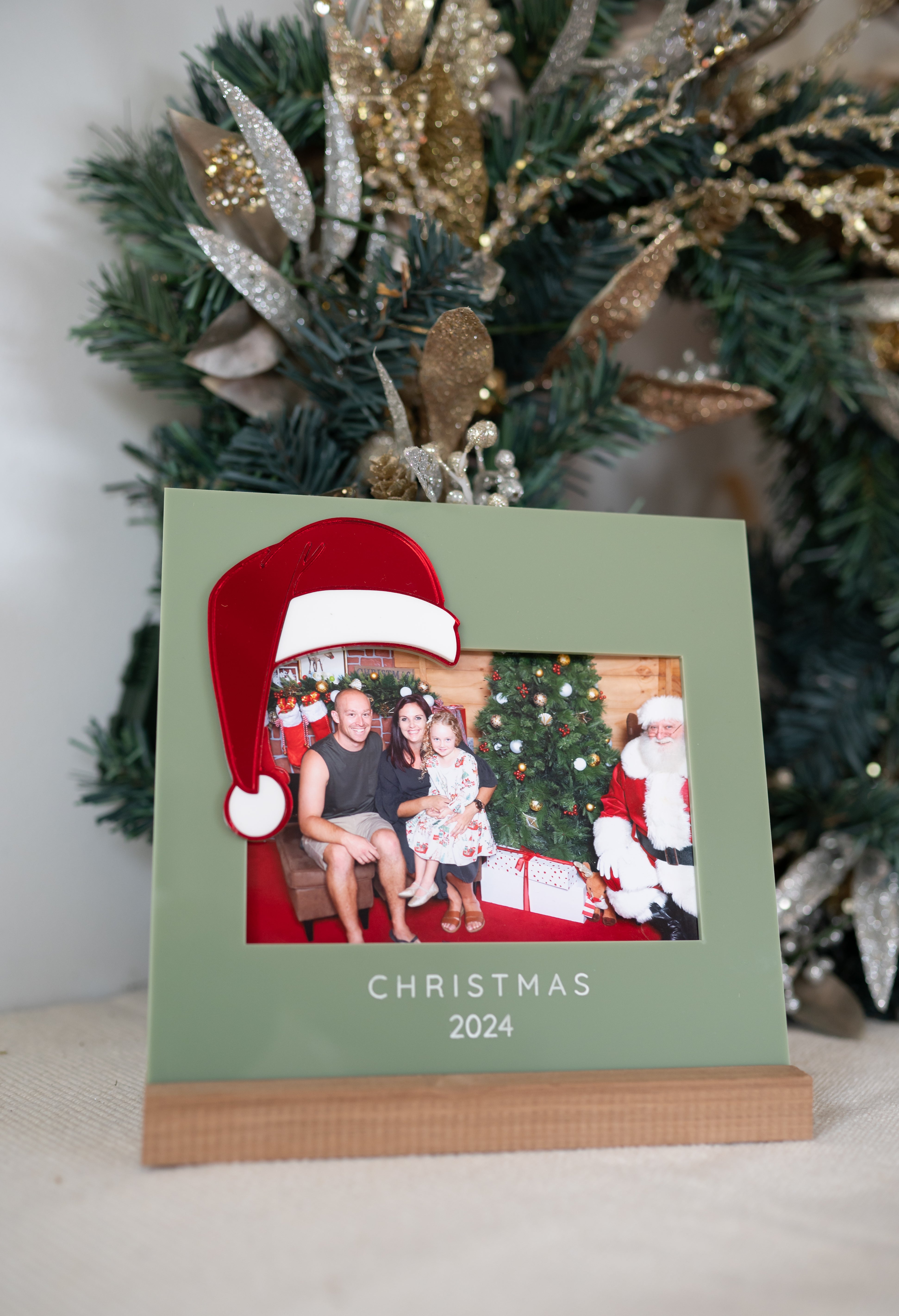 Christmas Photo Frame - Wooden Base