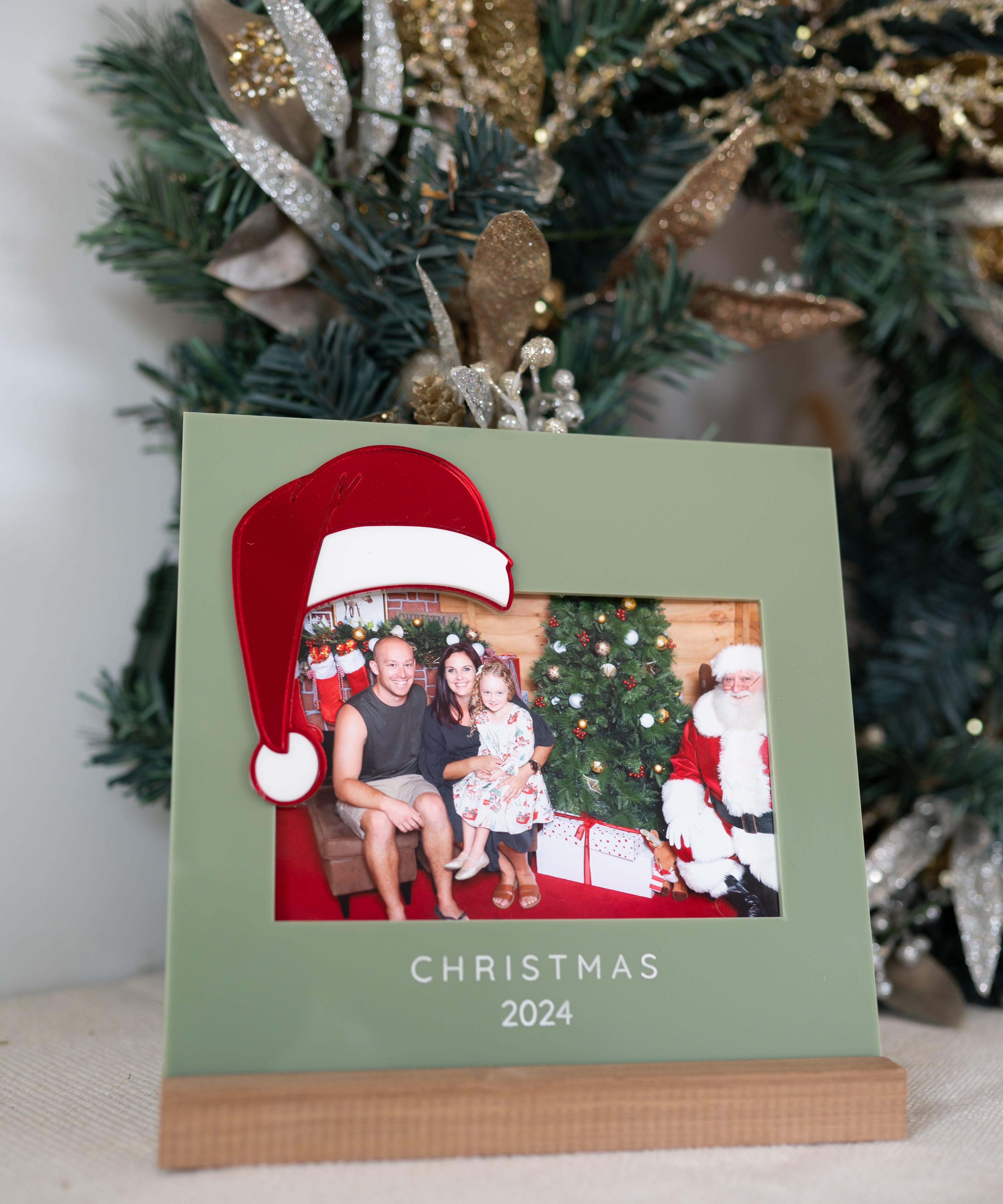 Christmas Photo Frame - Wooden Base