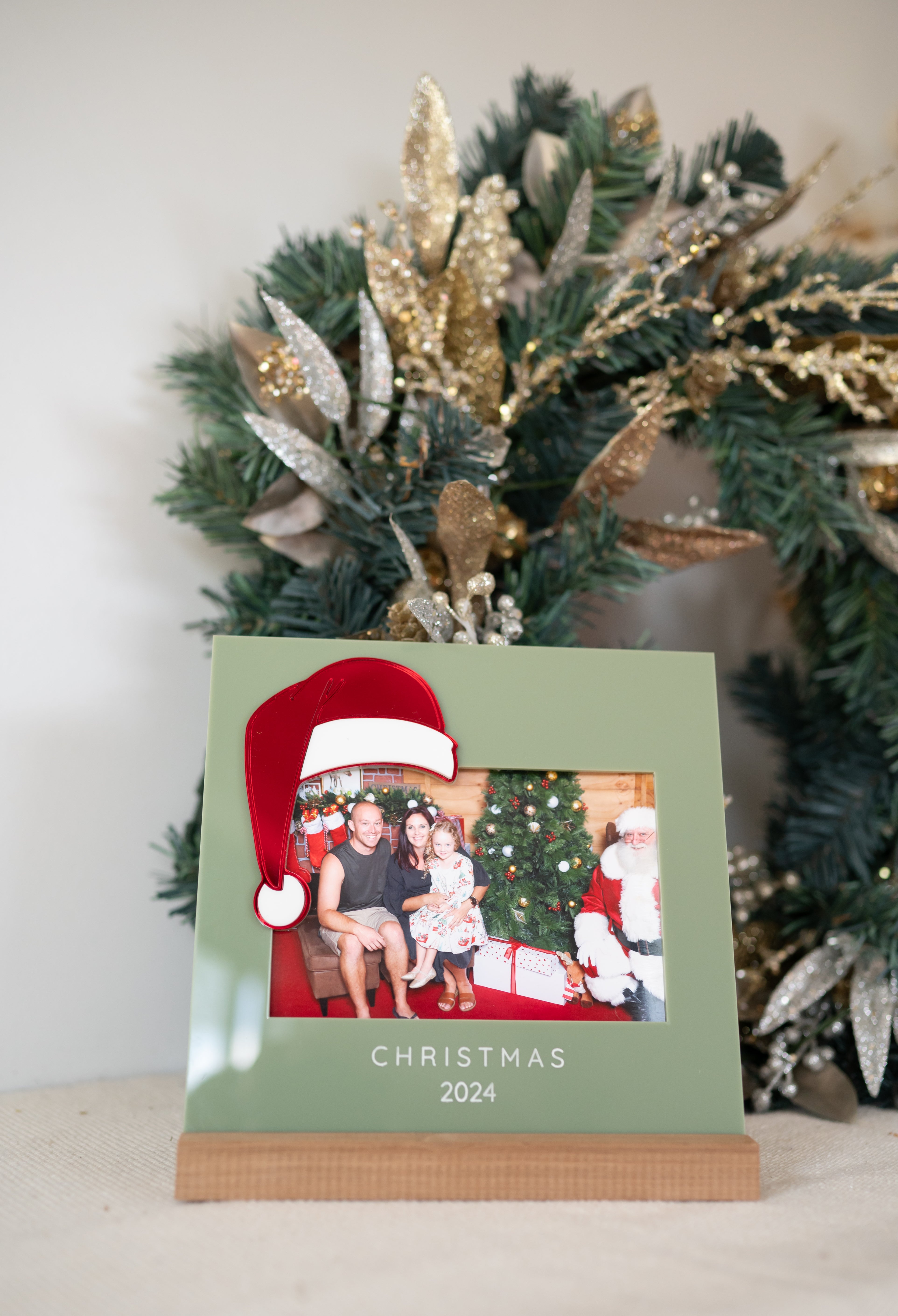 Christmas Photo Frame - Wooden Base