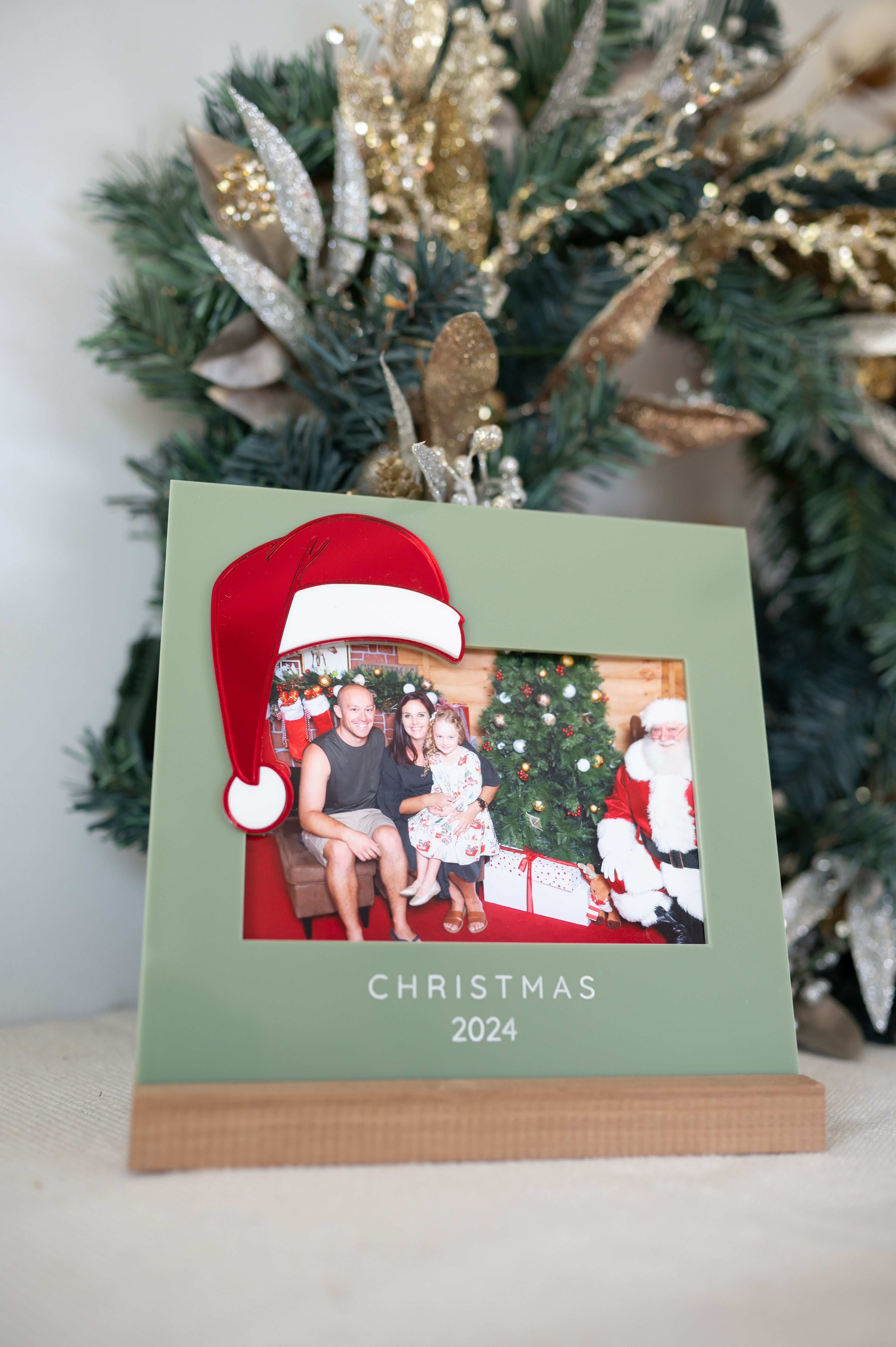 Christmas Photo Frame - Wooden Base