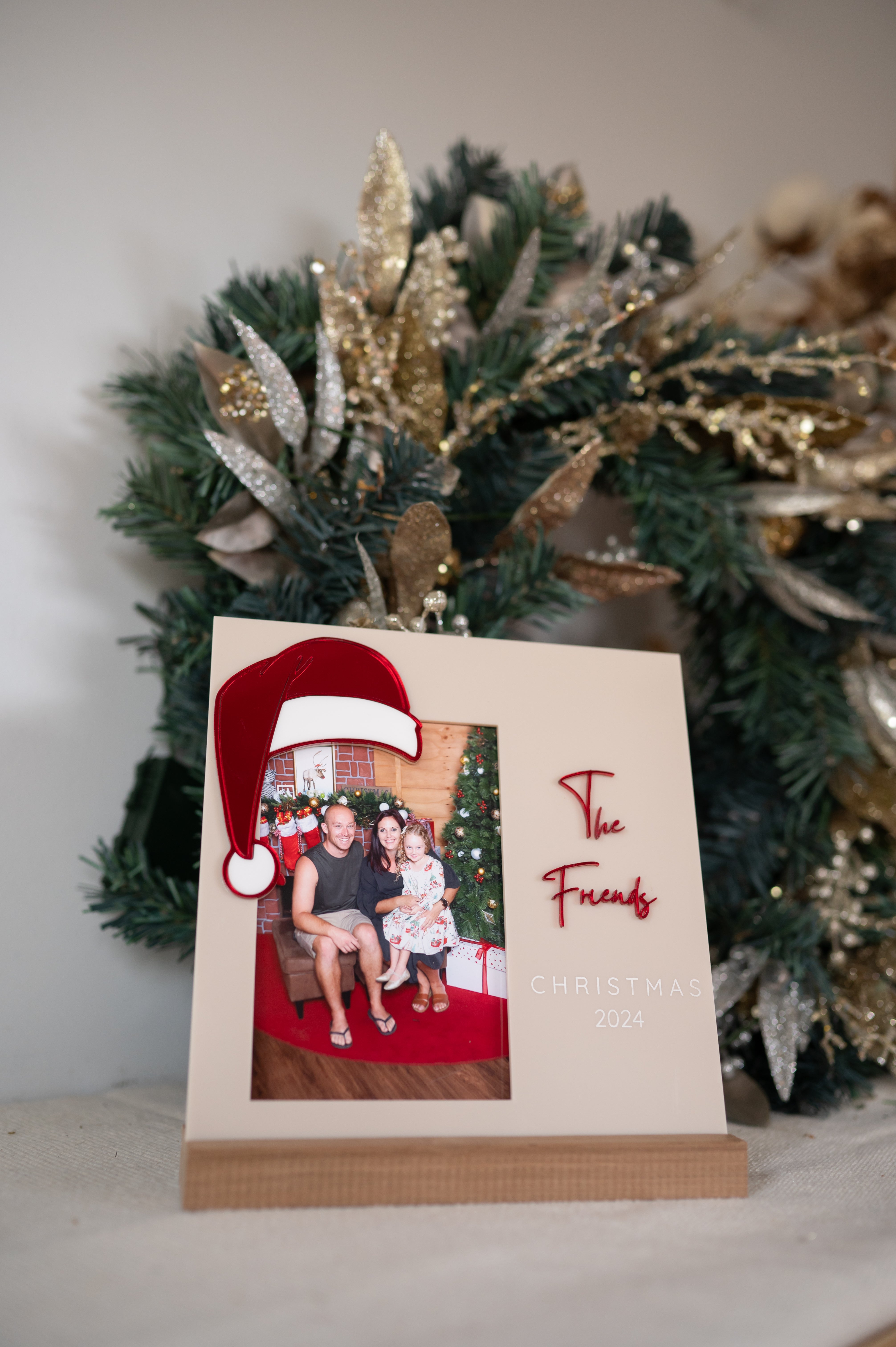 Christmas Photo Frame - Wooden Base