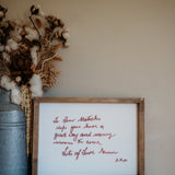 Handwriting Keepsake Frame