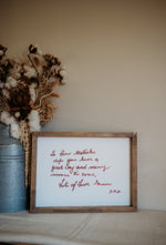 Load image into Gallery viewer, Handwriting Keepsake Frame
