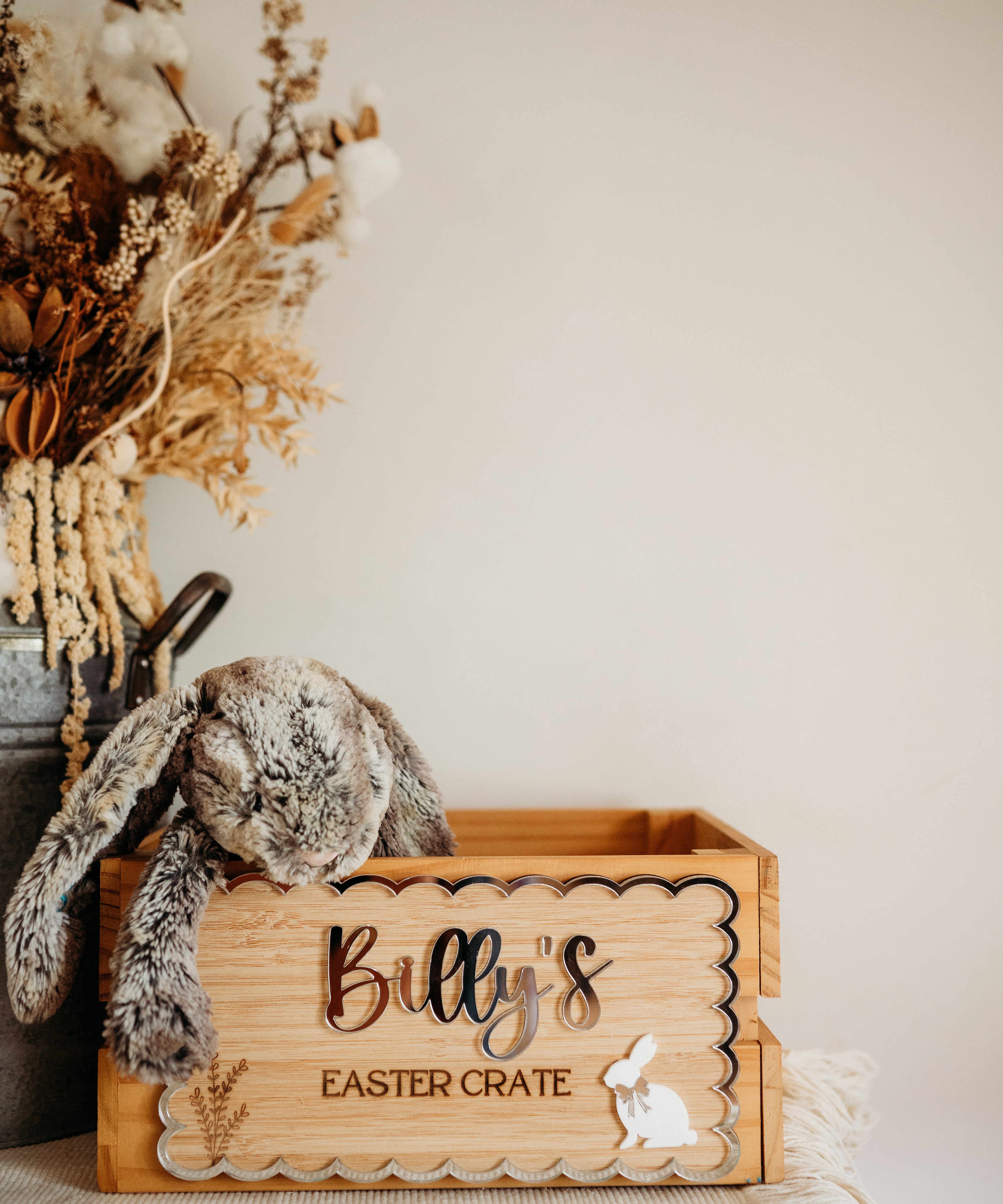 Easter Crate Plaque - Rabbit and Duck