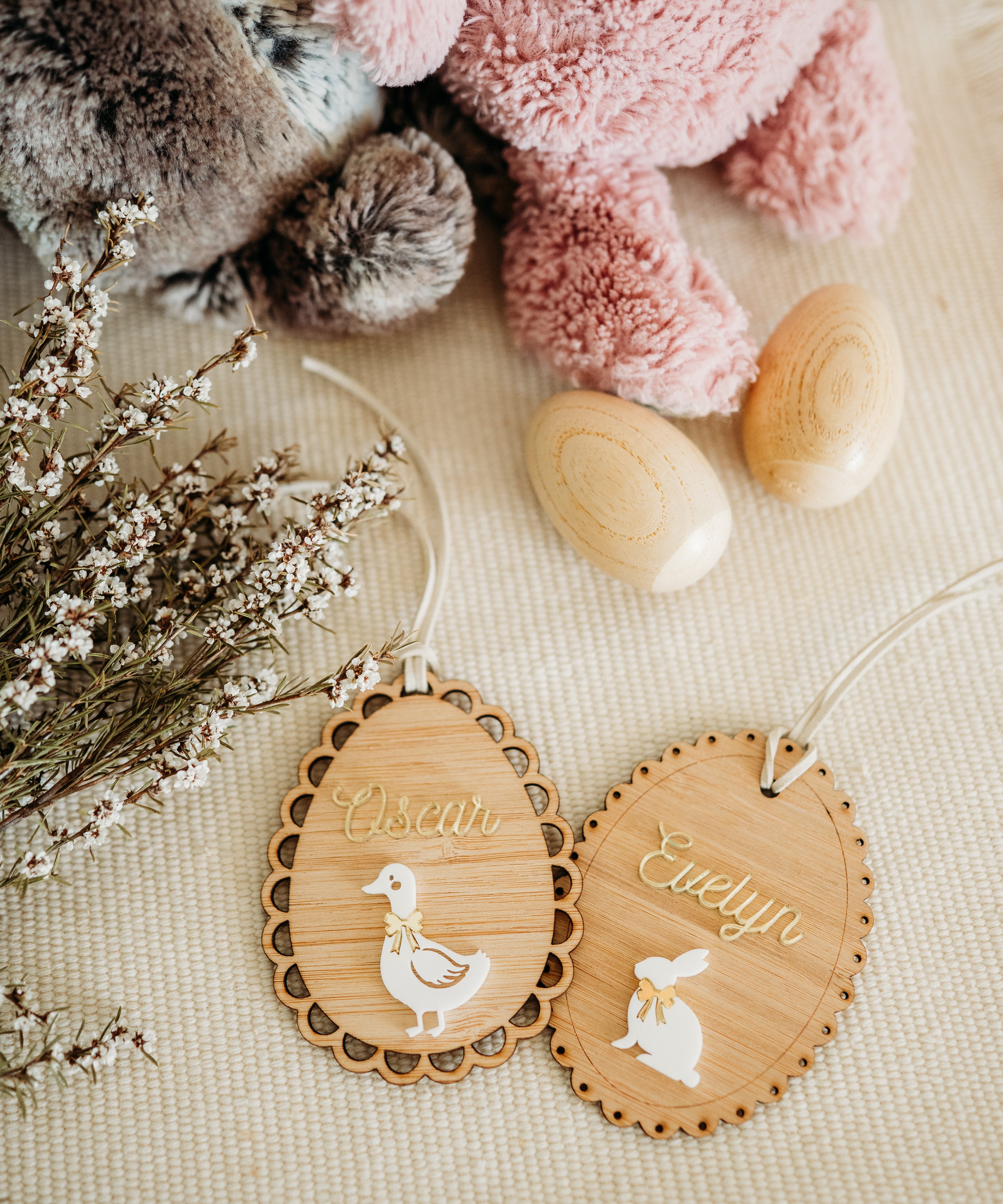 Easter Tag - Vintage Duck/Bunny