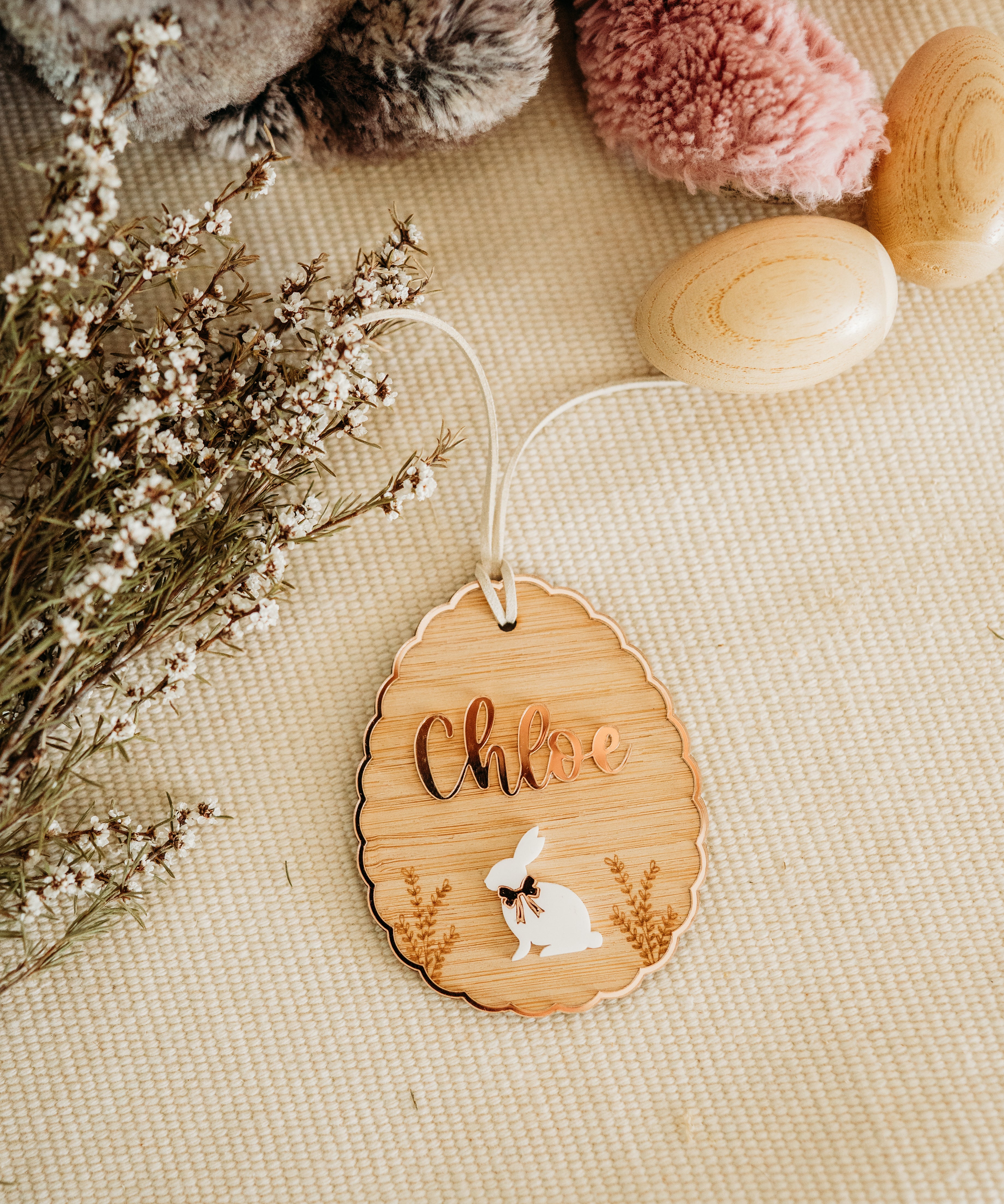 Easter Tag -  Flower Scallop