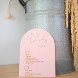 Menu and Stand