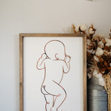 Baby 1:1 Plaque - Framed