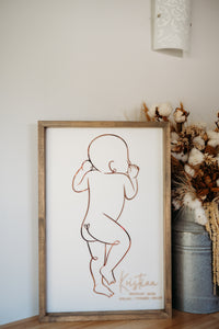 Baby 1:1 Plaque - Framed