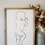 Baby 1:1 Plaque - Framed