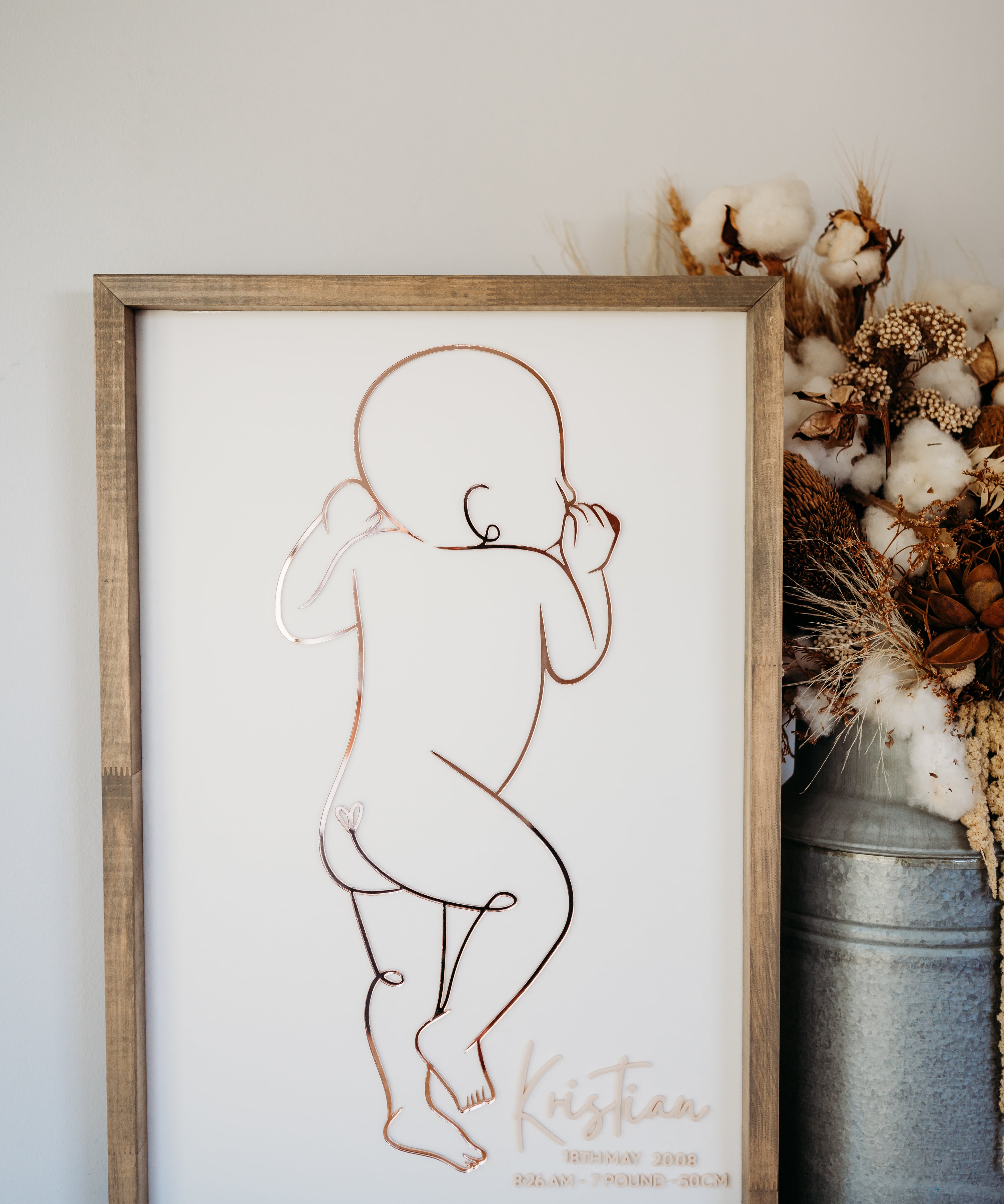 Baby 1:1 Plaque - Framed