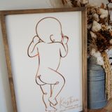Baby 1:1 Plaque - Framed