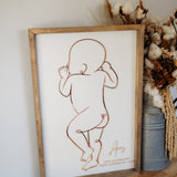 Baby 1:1 Plaque - Framed