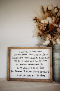 Handwriting Keepsake Frame