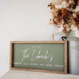 Family Name Keepsake Frame