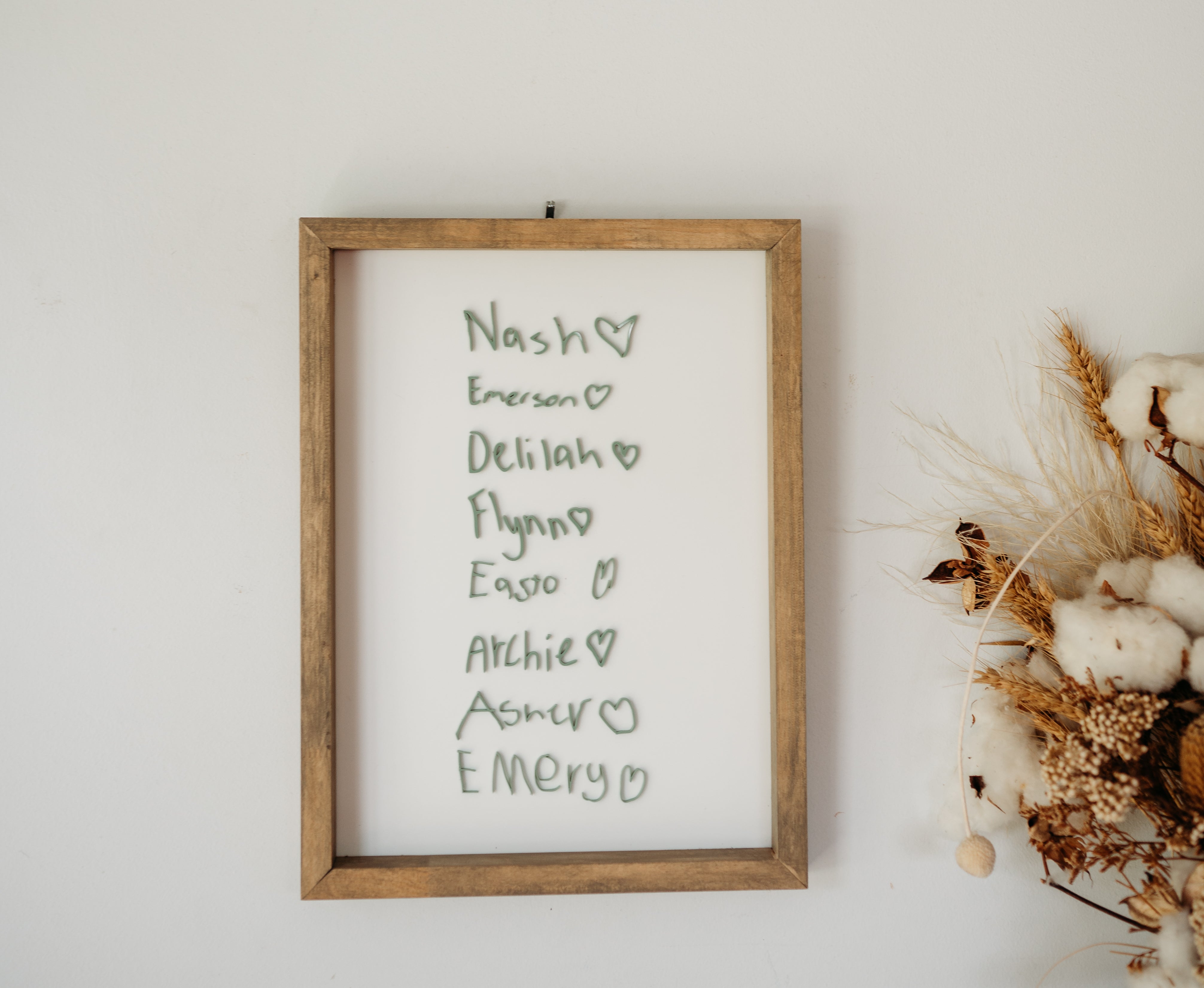 Name's - Keepsake Frame