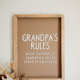 Grandparents Rules Keepsake Frame