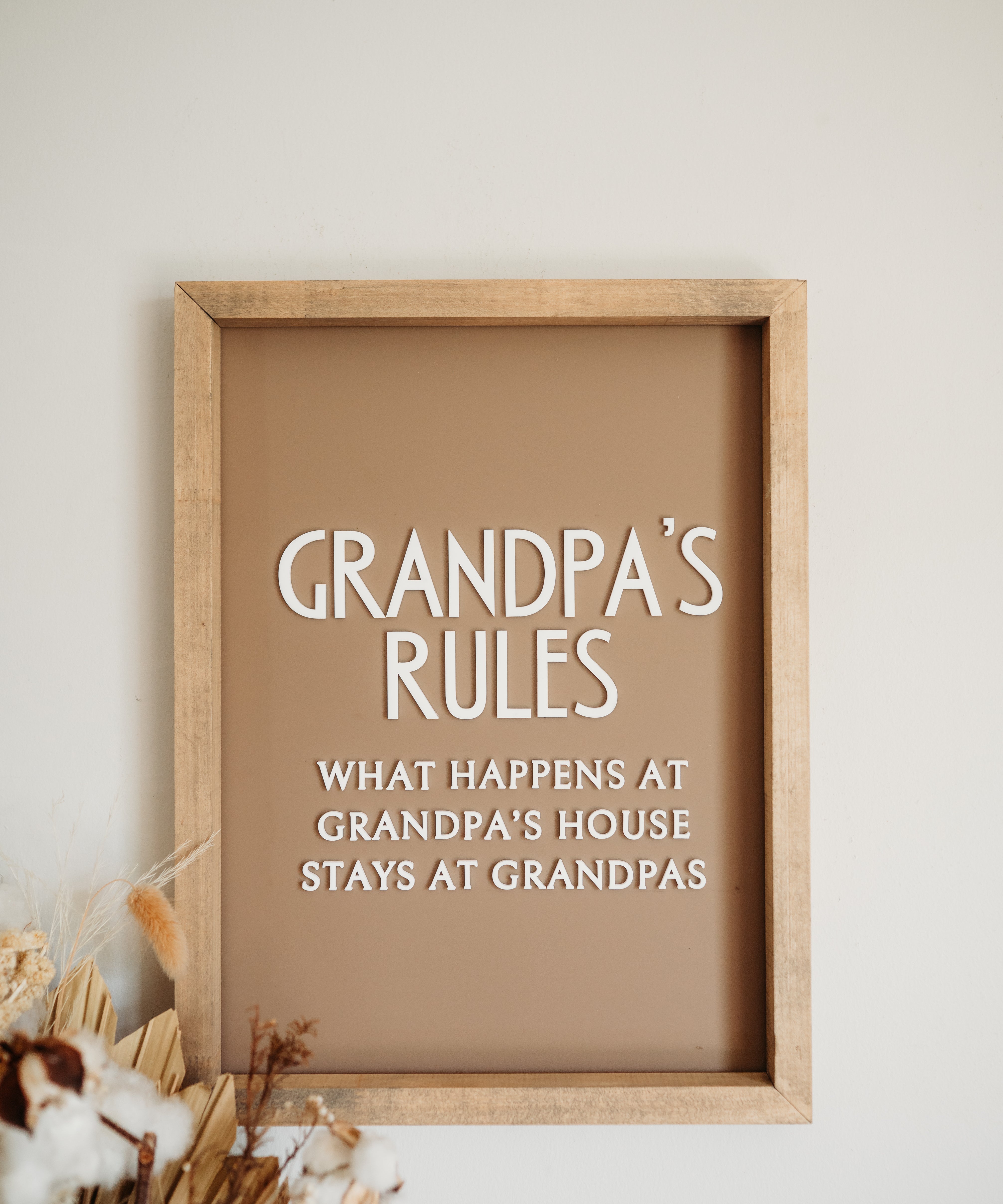 Grandparents Rules Keepsake Frame