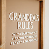 Grandparents Rules Keepsake Frame