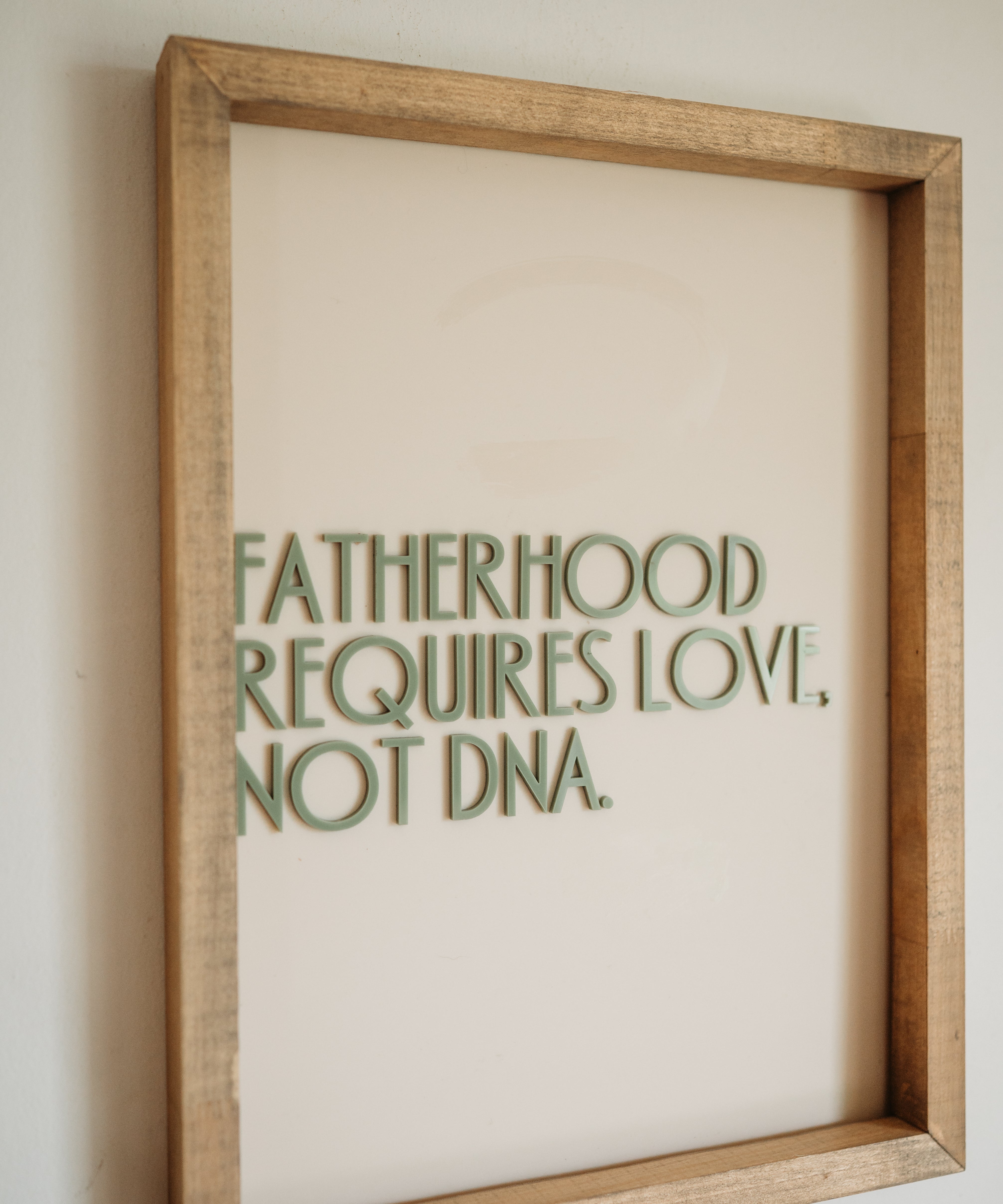 Fatherhood Requires Love, Not DNA Keepsake Frame