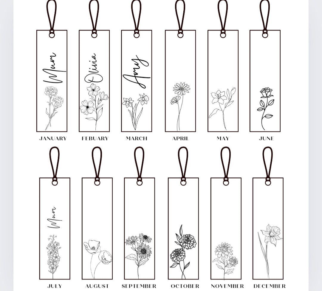 Birth Flower Bookmark