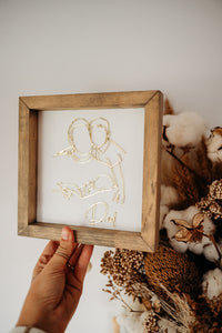 Line Art Keepsake Frame