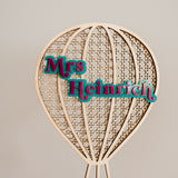 Rattan Personlised Wall Plaque