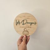 Bamboo Teacher Sign
