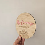 Bamboo Teacher Sign