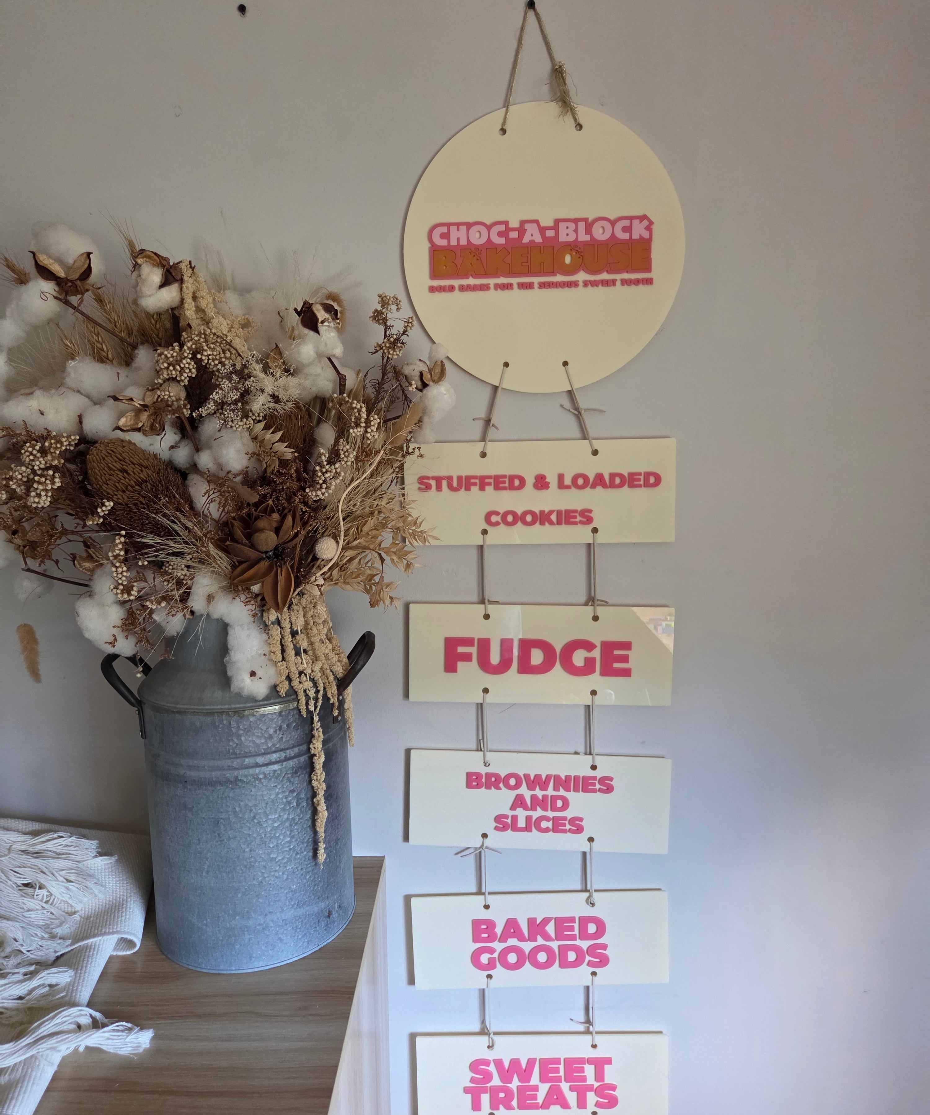 Business Sign + Hanging Items