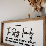 Family Name Keepsake Frame