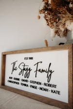 Load image into Gallery viewer, Family Name Keepsake Frame
