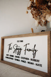 Family Name Keepsake Frame