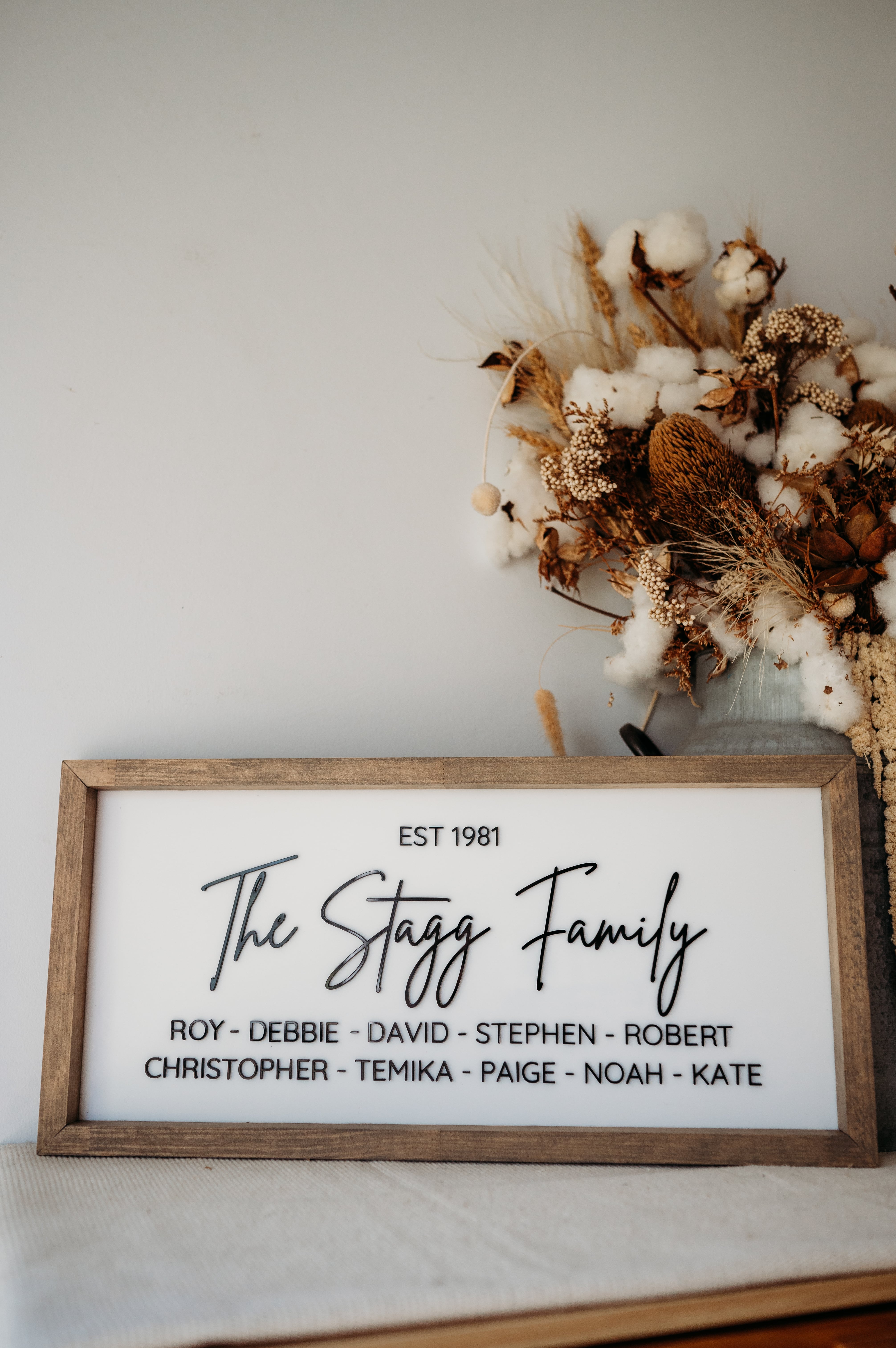 Family Name Keepsake Frame