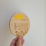 Announcement Plaque - Flowers