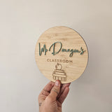 Bamboo Teacher Sign