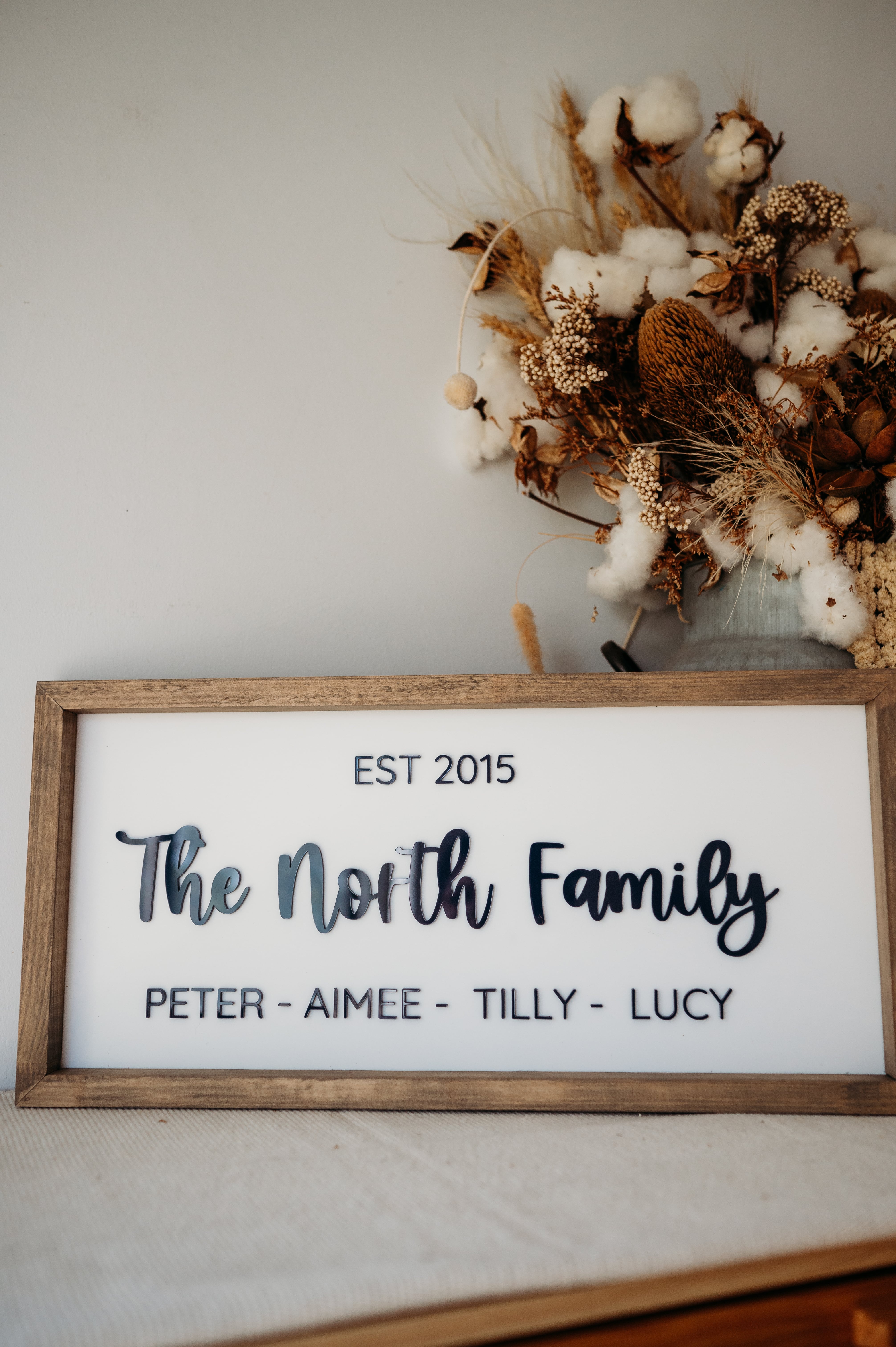 Family Name Keepsake Frame