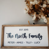 Family Name Keepsake Frame